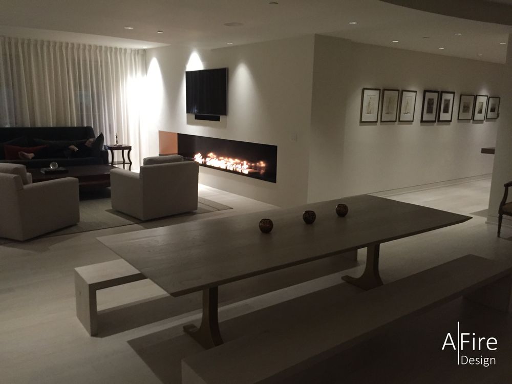 Kitchens furniture - Modulo 200-800 cm Ethanol Burners & Fireplaces - Smart Remote Controlled Inserts AFIRE Decoration Design - AFIRE