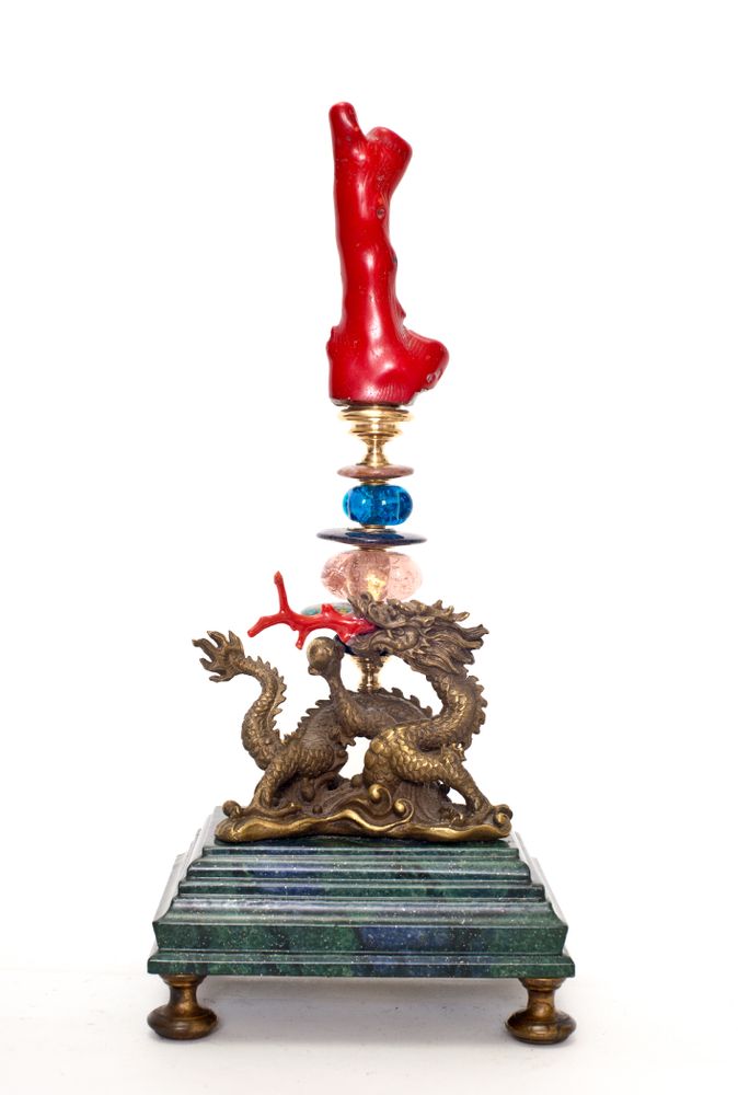 Sculptures, statuettes and miniatures - Dragon, bamboo coral Sculpture - DUPONT BERLIN