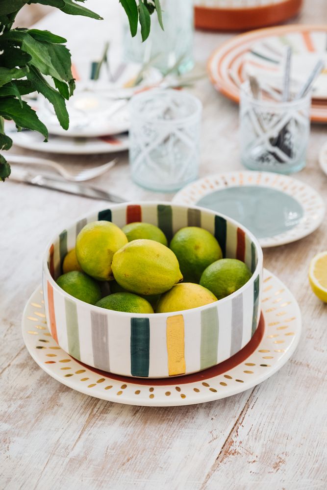 Everyday plates - Ceramic Ourika gold - CHABI CHIC