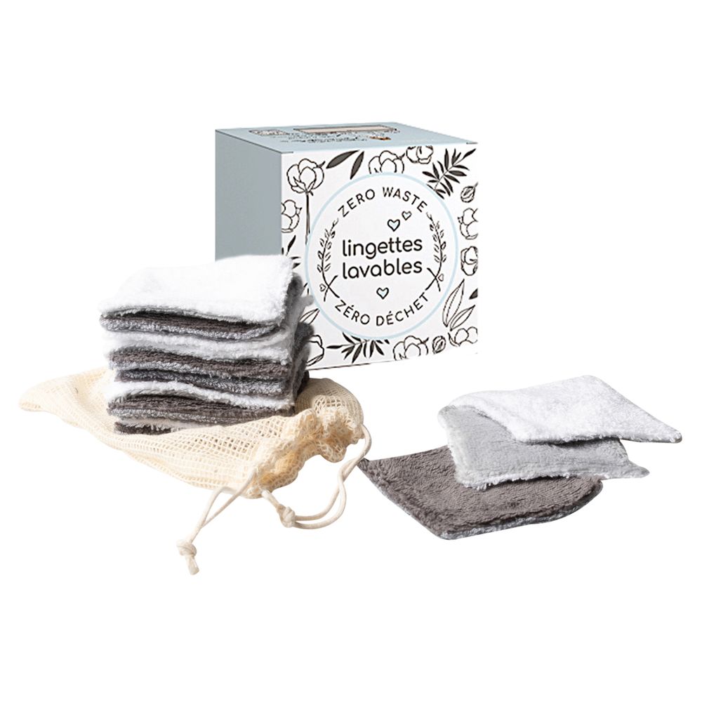 Other bath linens - Reusable cleansing pads with wash net - ATELIER CATHERINE MASSON