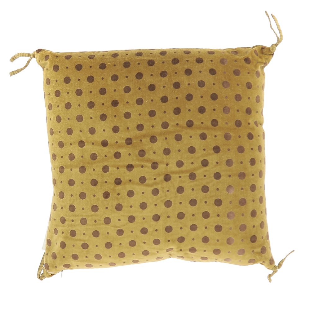 Coussins - MUMBAI Removable Cushion in printed velvet - EN FIL D'INDIENNE...