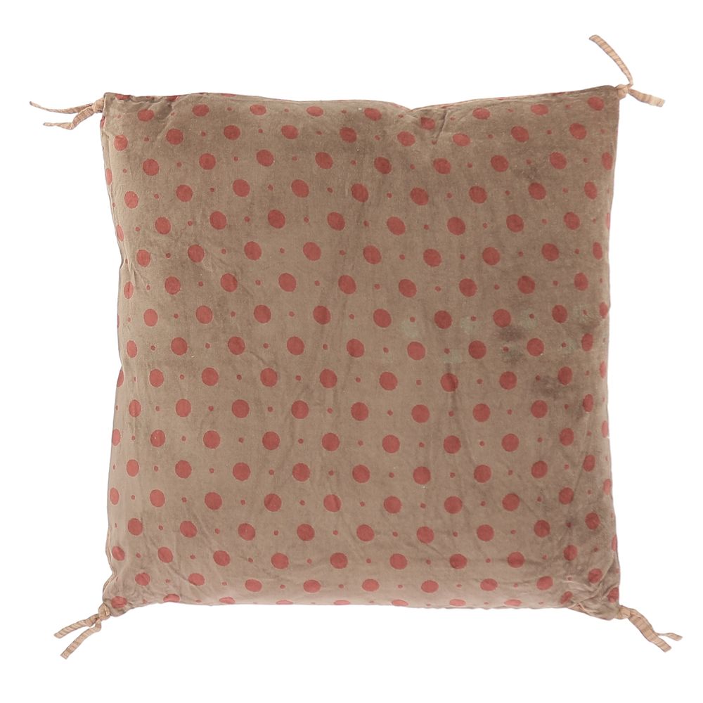 Coussins - MUMBAI Removable Cushion in printed velvet - EN FIL D'INDIENNE...