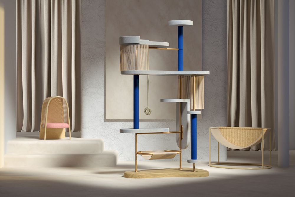 Pet accessories - Modern Cat Tree - MURR AND WOOF