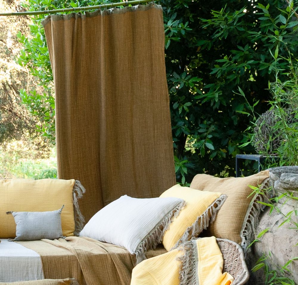 Curtains and window coverings - WAVY Stoned Cotton Curtain - EN FIL D'INDIENNE...