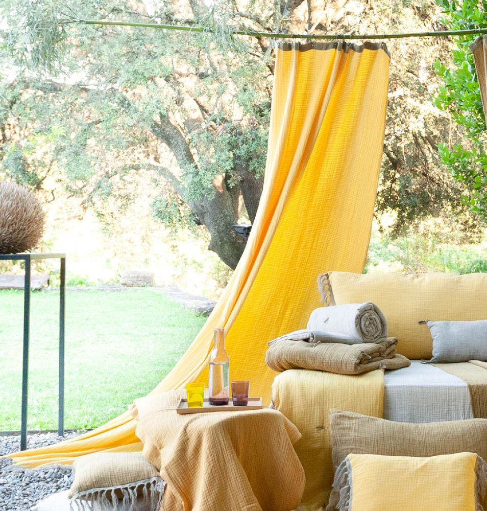 Curtains and window coverings - WAVY Stoned Cotton Curtain - EN FIL D'INDIENNE...