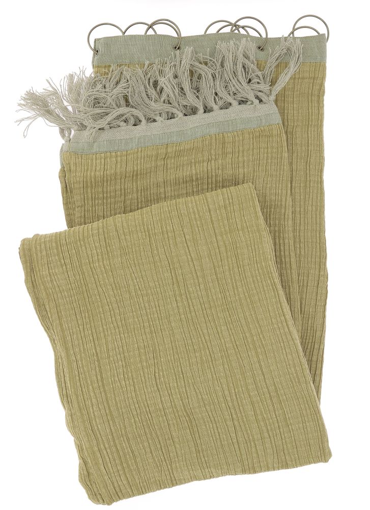 Curtains and window coverings - WAVY Stoned Cotton Curtain - EN FIL D'INDIENNE...