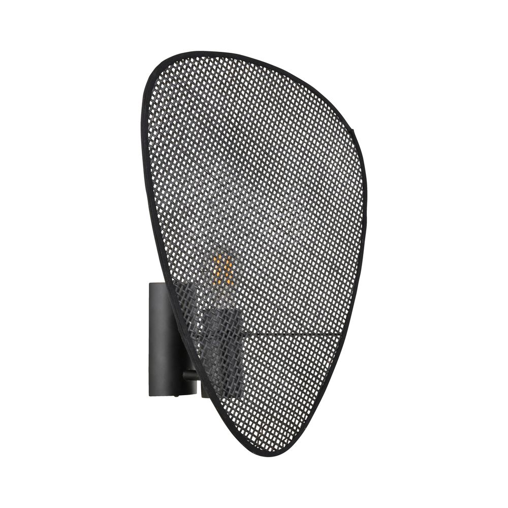 Wall lamps - 1-light SCREEN black Canework wall light - MARKET SET