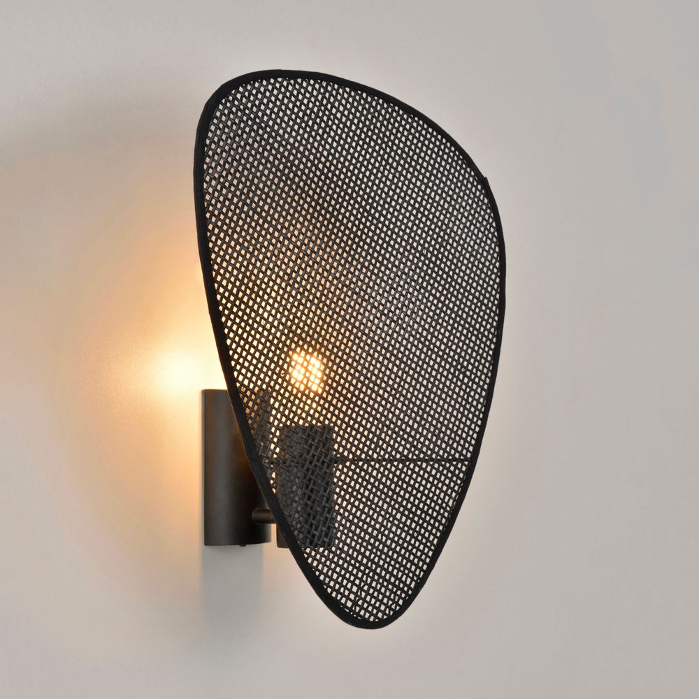 Wall lamps - 1-light SCREEN black Canework wall light - MARKET SET