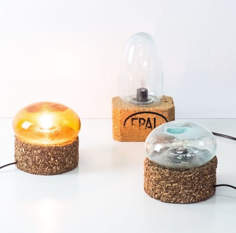 Table lamps - Recycled glass lamp - FLOATING HOUSE