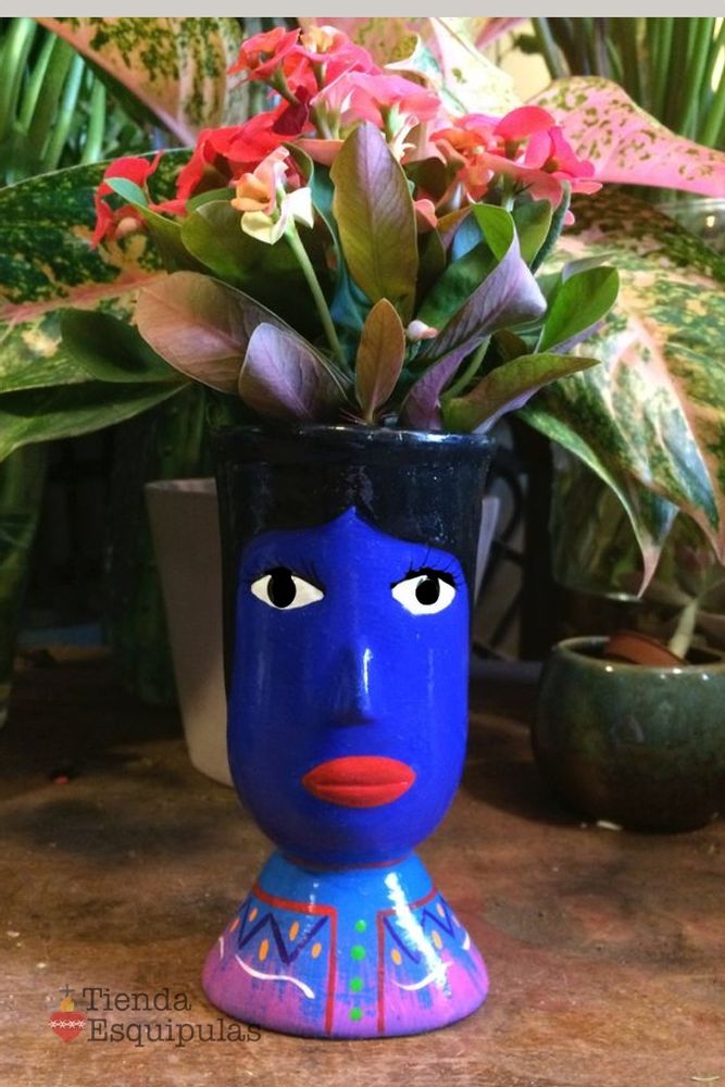 Pottery - Blue Giant Head - TIENDA ESQUIPULAS
