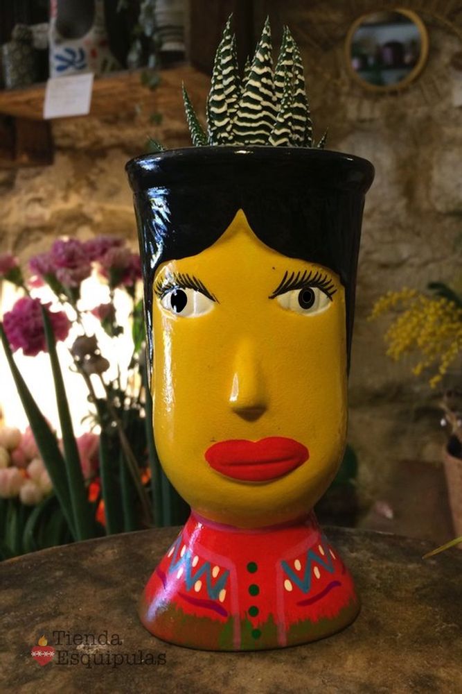 Poterie - Tête de géant jaune - TIENDA ESQUIPULAS