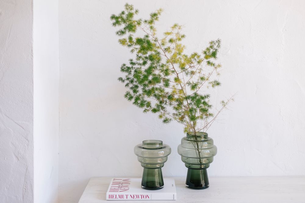 Vases - Totem green glass vase CR70144 - ANDREA HOUSE