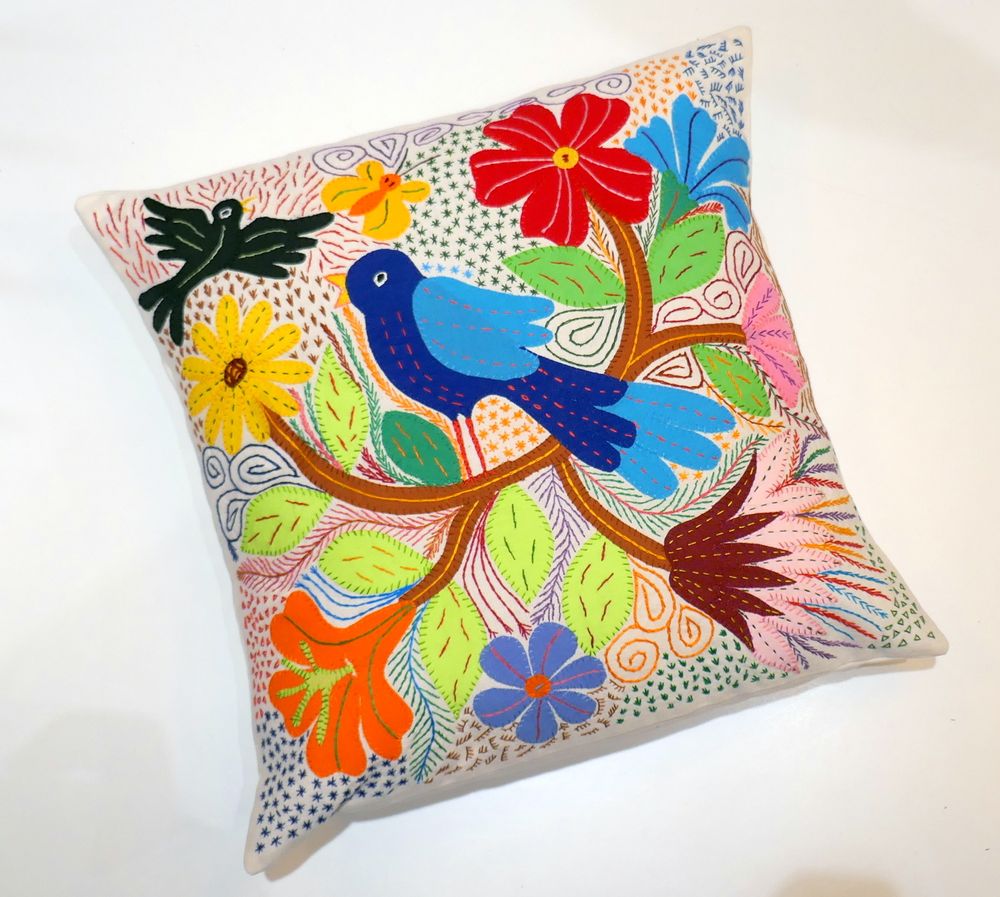 Fabric cushions - EMBROIDERED CUSHIONS "ALL OVER" - MAHATSARA