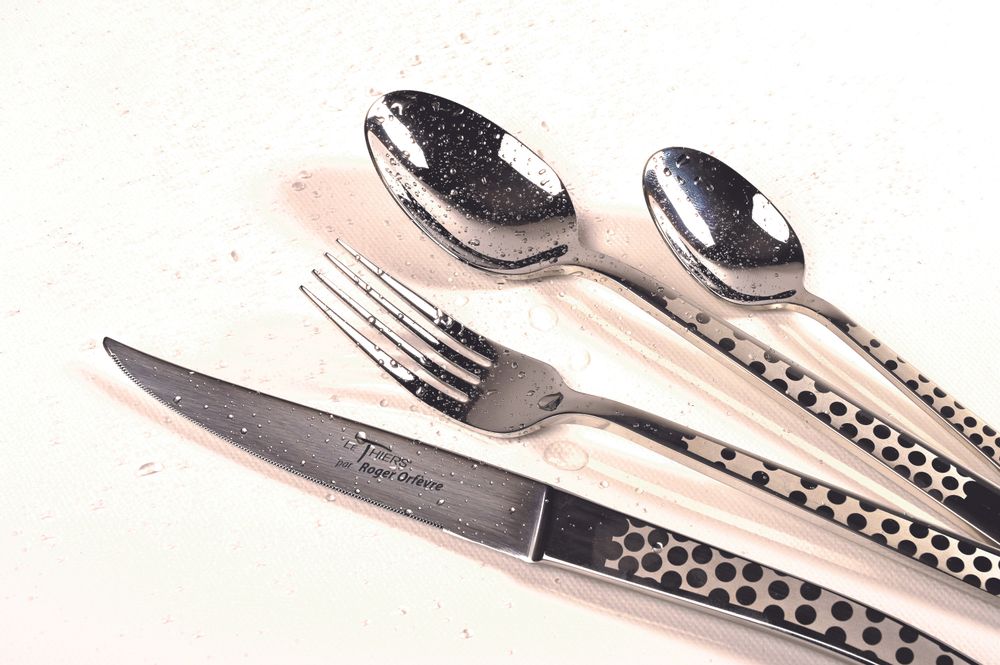 Flatware - SET OF 6 KNIVES TABLE LE THIERS ALL STAINLESS STEEL HOME DECOR - ROGER ORFÈVRE