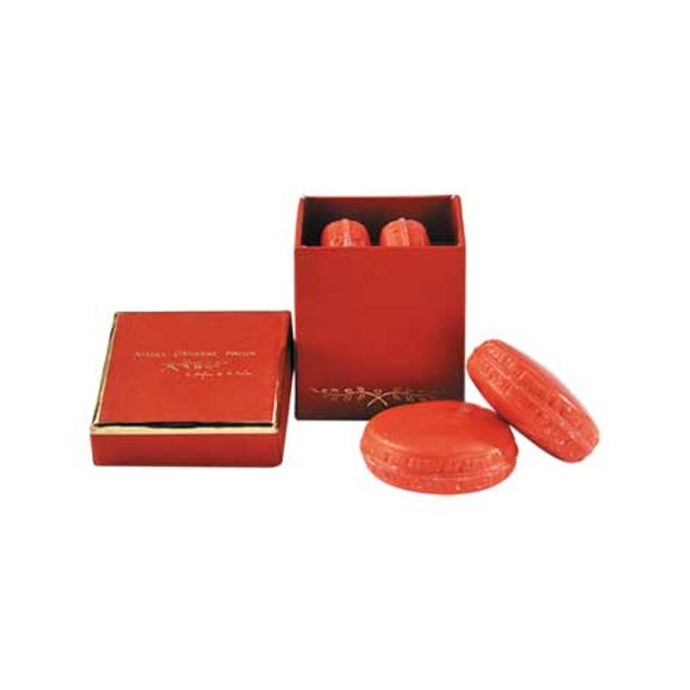 Guirlandes et boules de Noël - Savon Macaron parfumé Epices, senteur de Noel - ATELIER CATHERINE MASSON