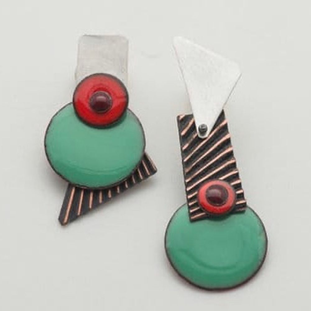 Bijoux - Boucles d'oreilles Turquoise Articulées - ELZA PEREIRA