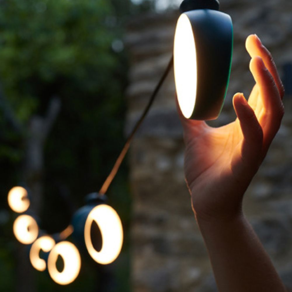 Outdoor hanging lights - HOOP | String of lights - FERMOB