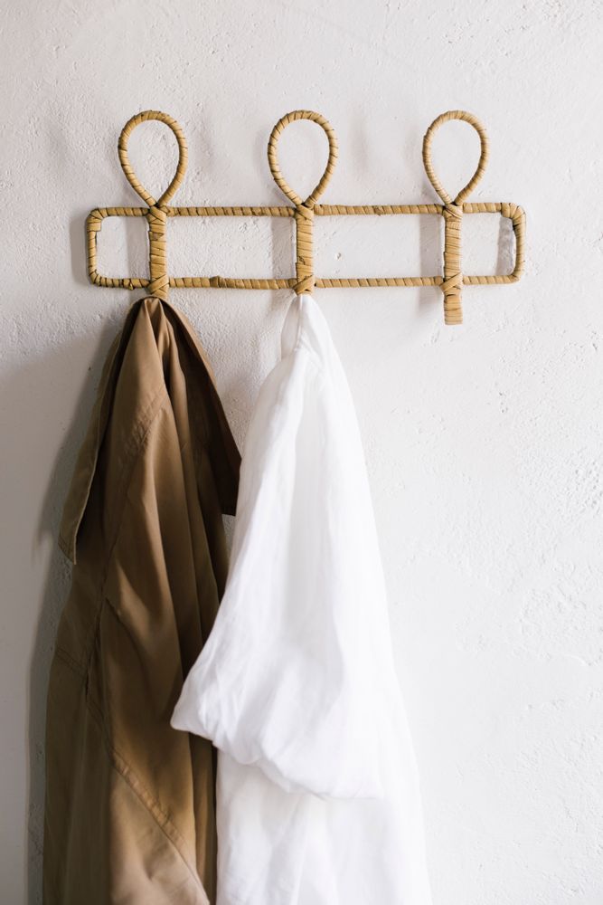 Decorative objects - AX70232 Rattan Wall Hook - ANDREA HOUSE