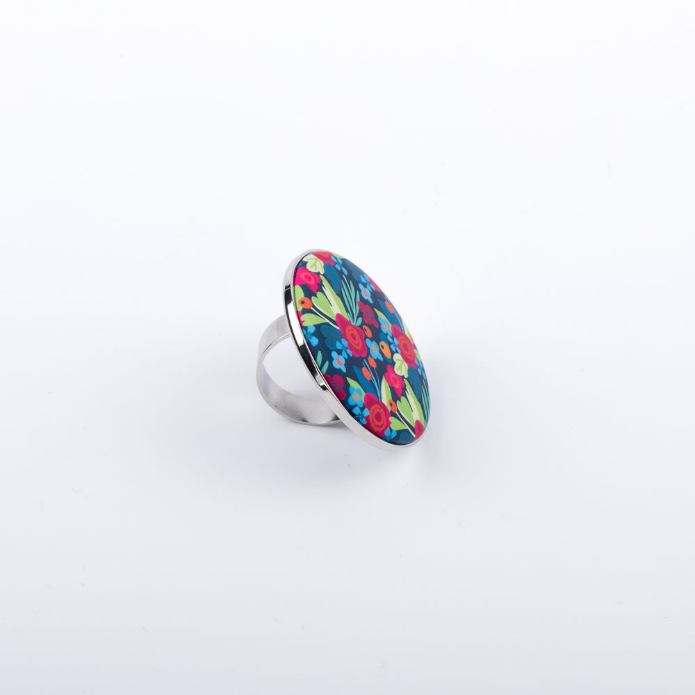 Cadeaux - Bague argentée personnalisable (acier inoxydable) - MARGO
