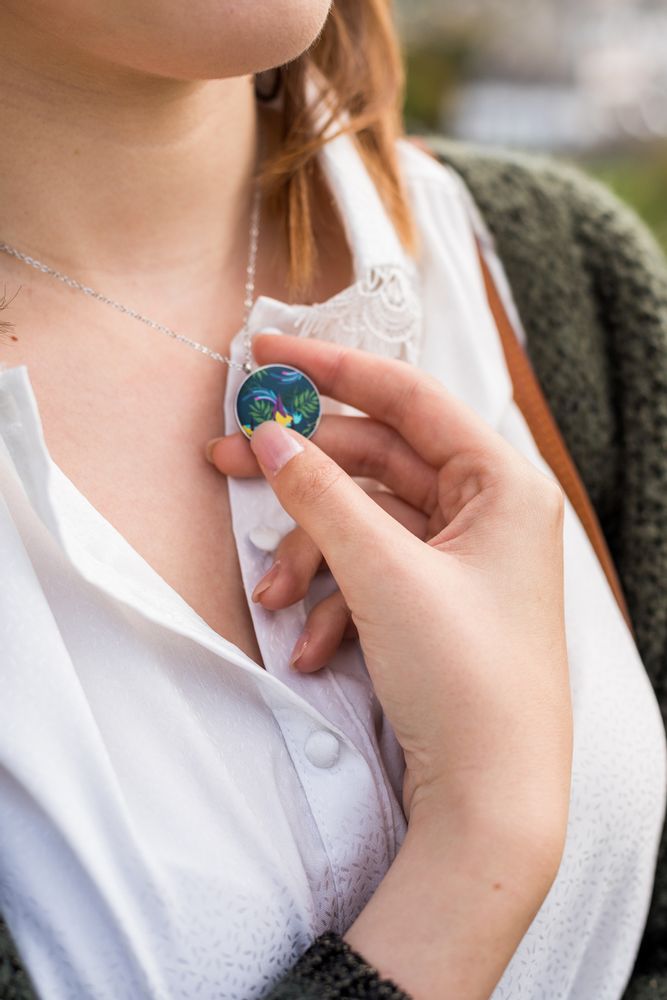 Gifts - Personalised necklace (stainless steel - 42cm + 5cm) - MARGO