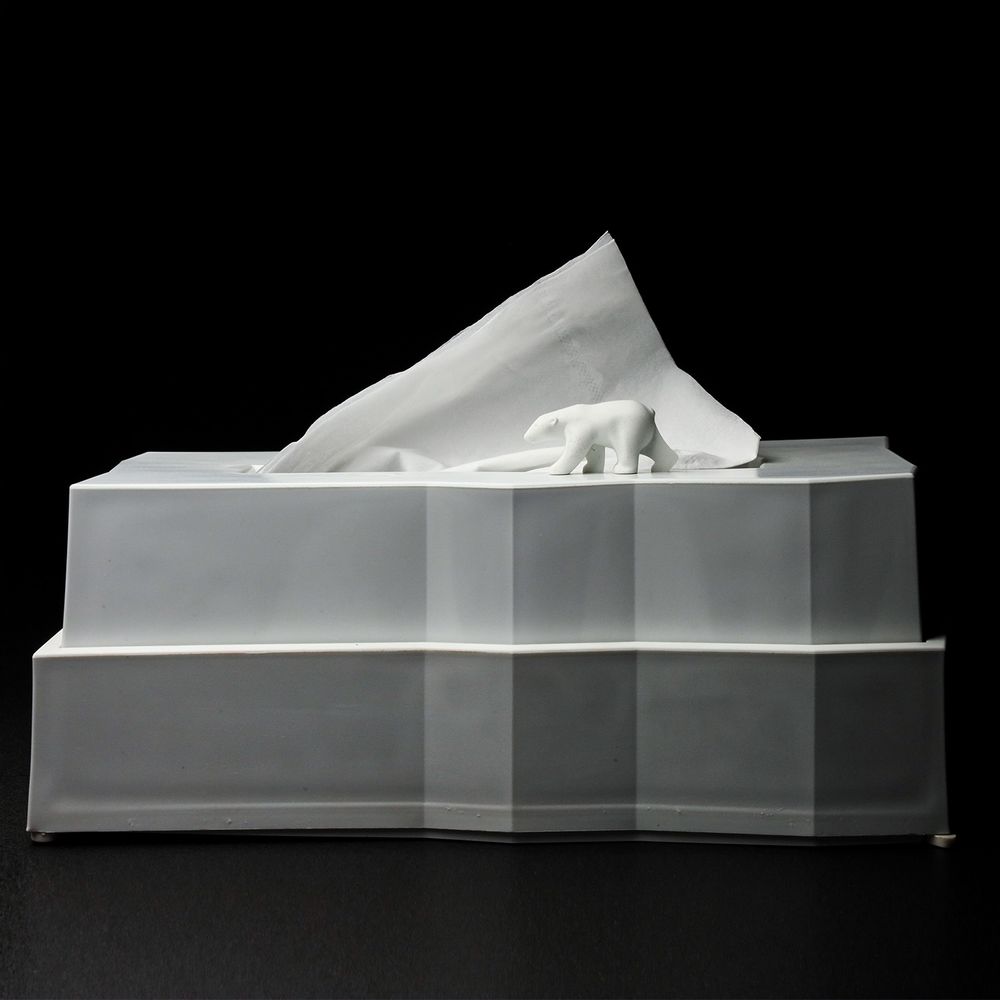 Outdoor space equipments -  Polar Bear Iceberg Facial Tissue Holder : Iceberg Kitchen Collection: 100% recyclable environmentally friendly materials Bathroom. - QUALY DESIGN OFFICIAL