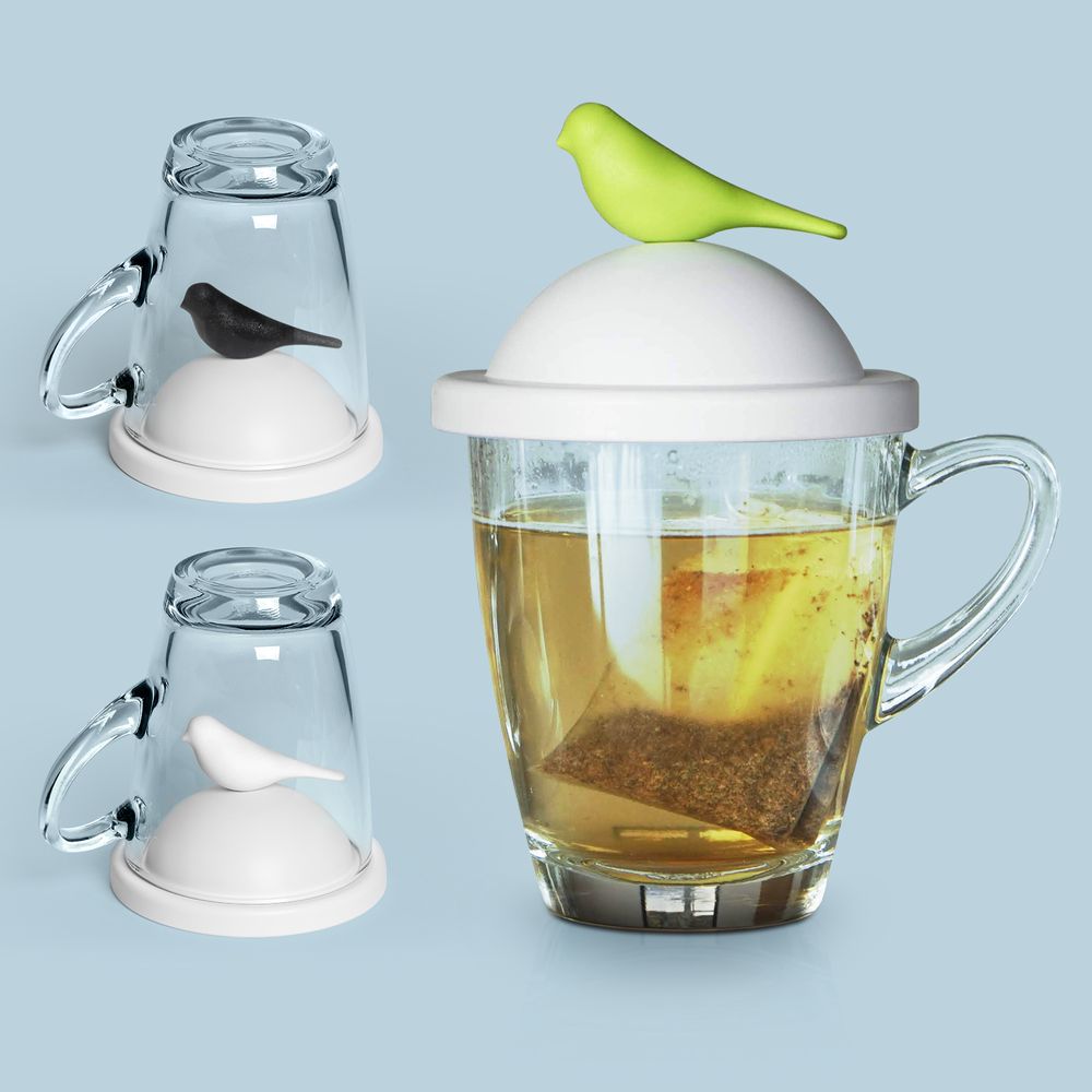 Sets de bureaux  - Mugue/Moineau en verre - Ustensiles de cuisine : verre de fête, théière et cafetière 100% recyclable - QUALY DESIGN OFFICIAL