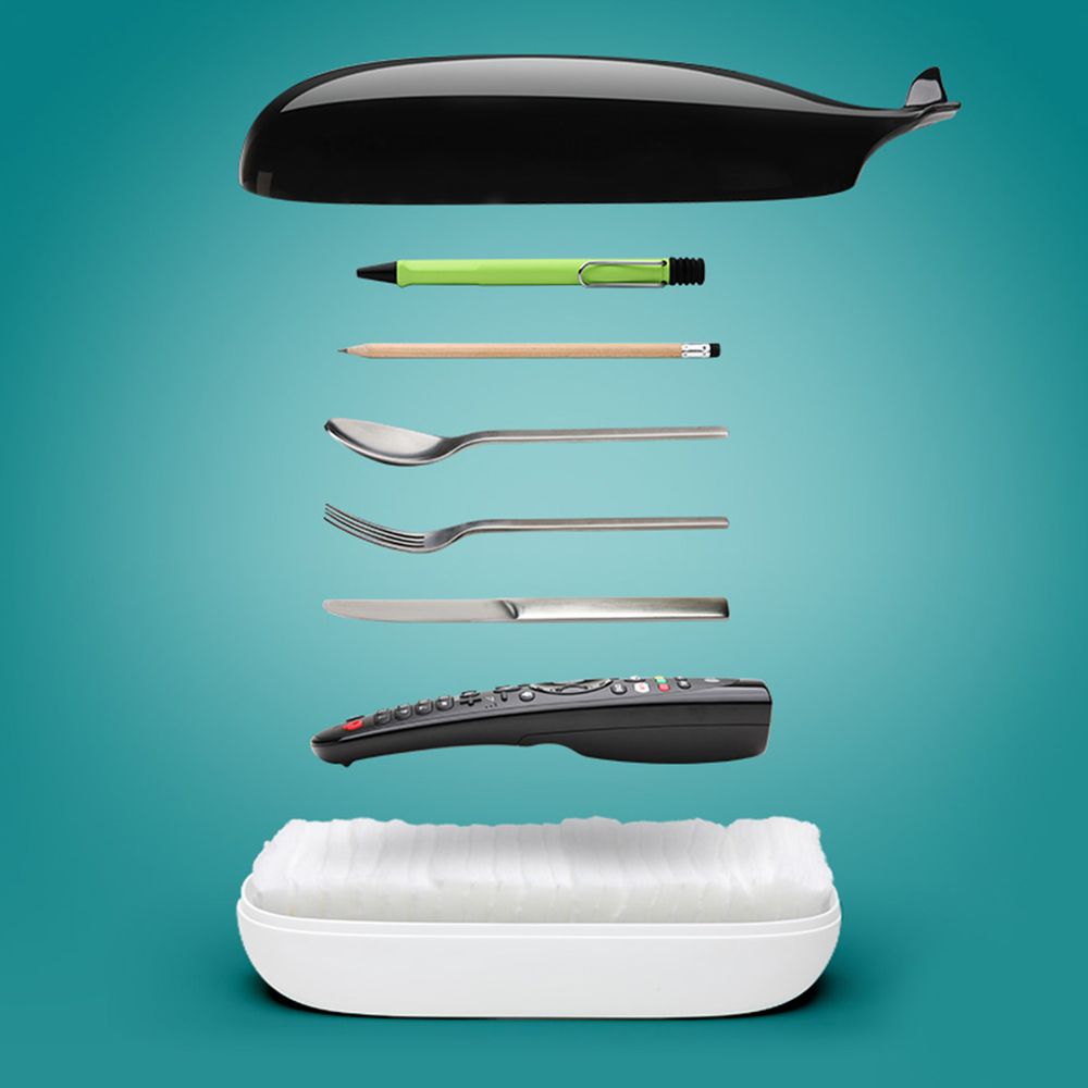 Stationery - Willy Whale Multiple Container : Iceberg Kitchen Collection: Eco-Friendly Materials 100% recyclable - QUALY DESIGN OFFICIAL