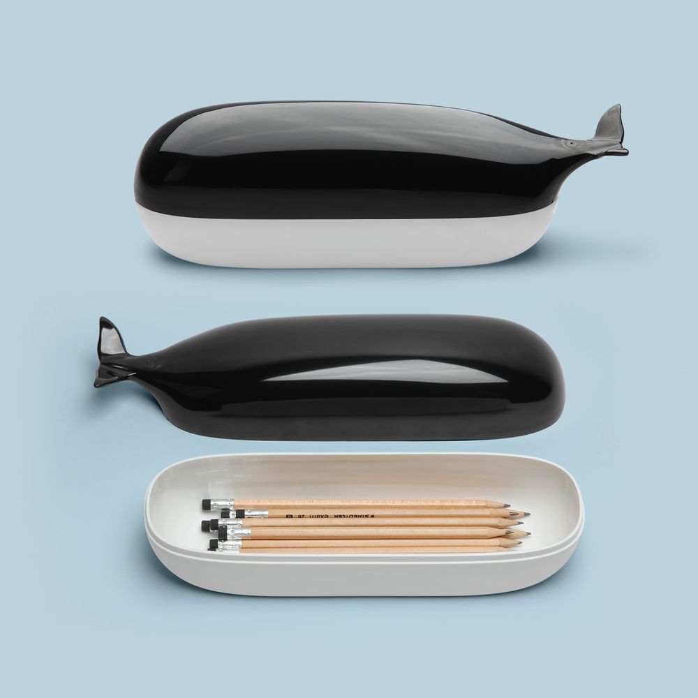 Stationery - Willy Whale Multiple Container : Iceberg Kitchen Collection: Eco-Friendly Materials 100% recyclable - QUALY DESIGN OFFICIAL