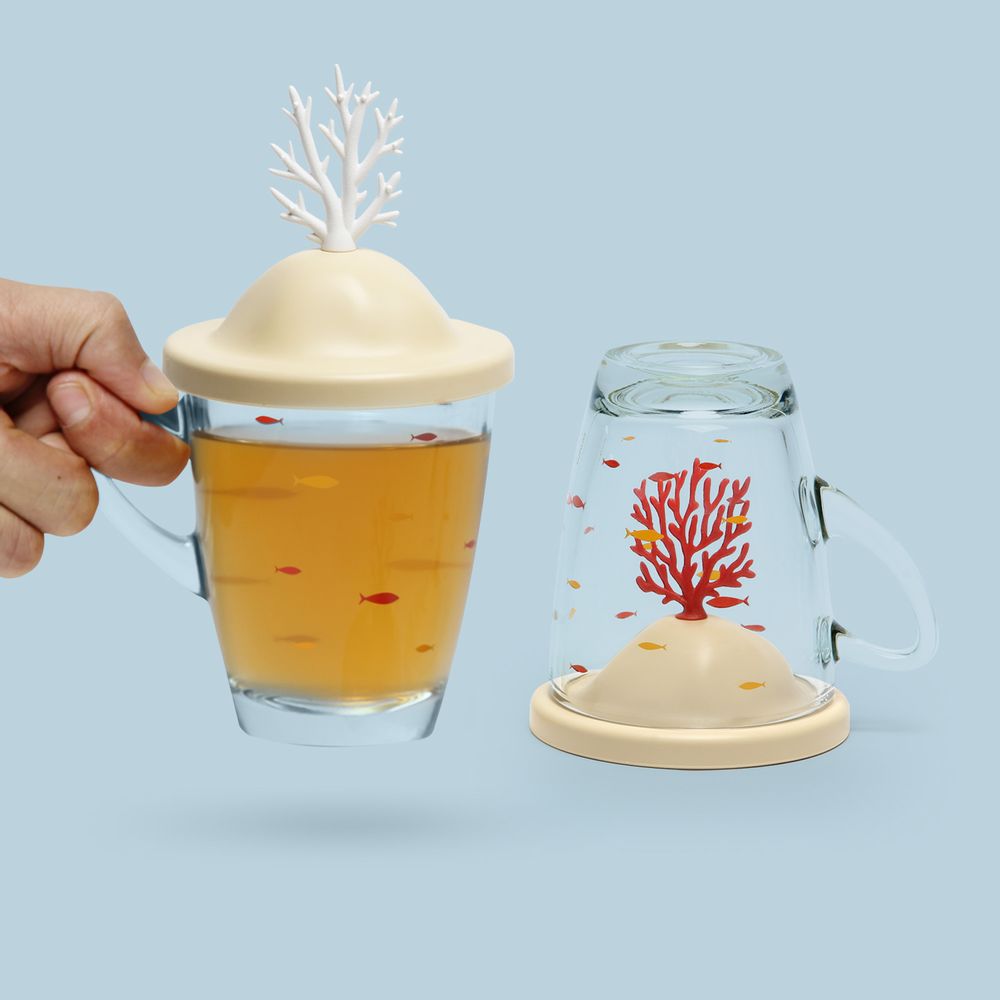Office sets - Coral Bleaching Mug : Ocean Collection Eco-Friendly Materials Party - QUALY DESIGN OFFICIAL