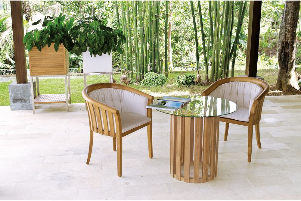Tables Salle à Manger - GEORGETOWN - Table à manger ronde à une jambe en verre Washingthon - IL GIARDINO DI LEGNO
