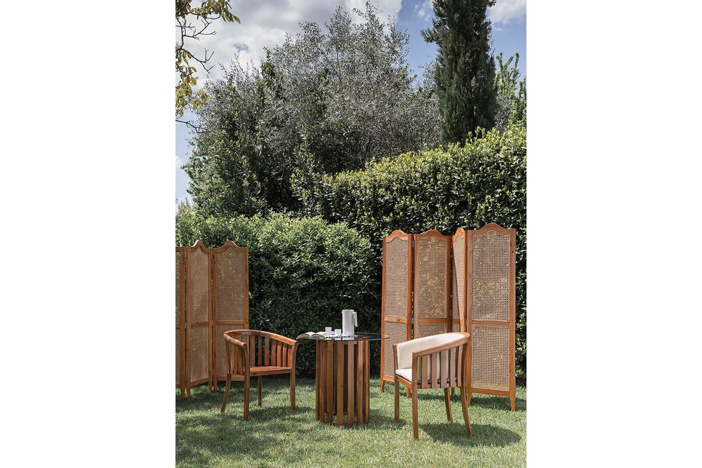Tables Salle à Manger - GEORGETOWN - Table à manger ronde à une jambe en verre Washingthon - IL GIARDINO DI LEGNO
