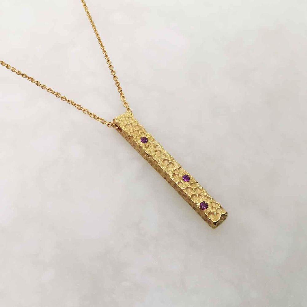 Jewelry - Vulcano Garnet Nugget Necklace - INSOLITE JOAILLERIE