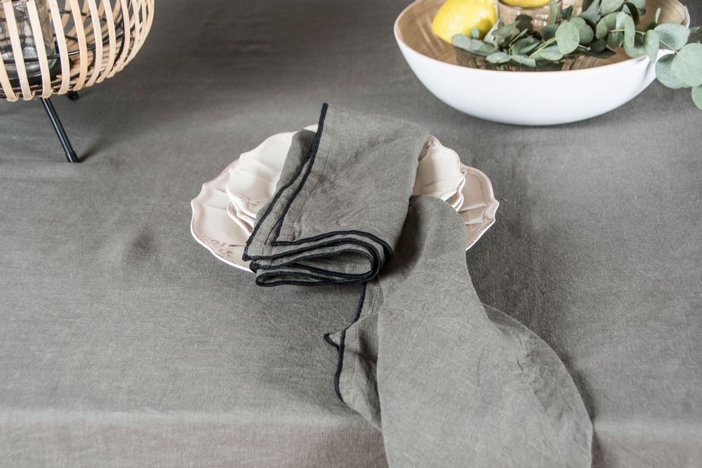 Linge d'office - Serviettes HORTENSE - Lin lavé - FEBRONIE