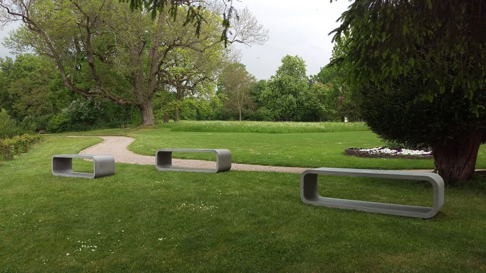 Benches for hospitalities & contracts - OPUS LONGUS 3-Seater Concrete Bench/Public Bench - CO33 EXKLUSIVE BETONMÖBEL