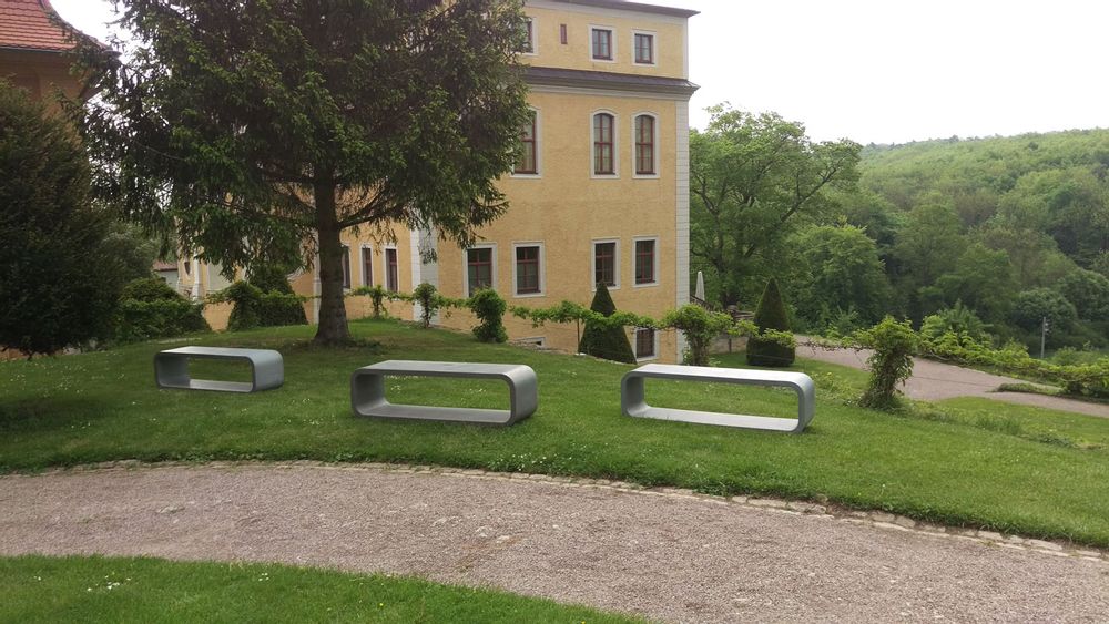 Benches for hospitalities & contracts - OPUS LONGUS 3-Seater Concrete Bench/Public Bench - CO33 EXKLUSIVE BETONMÖBEL