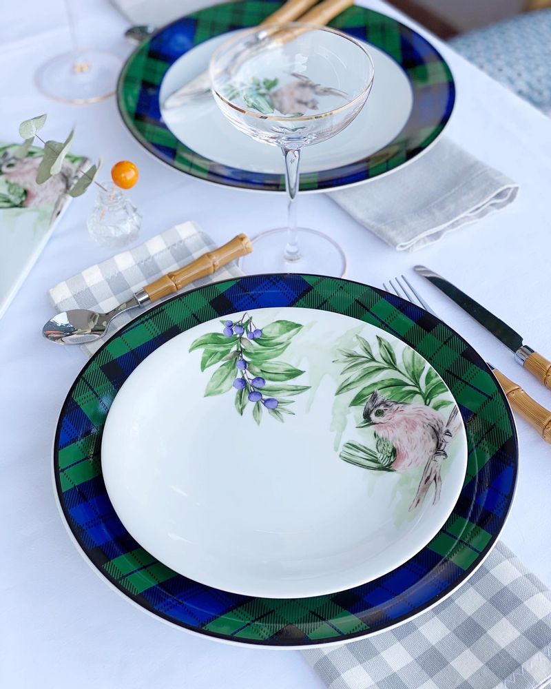 Formal plates - Wintertale Collection Porcelain Dessert Plate - FERN&CO.