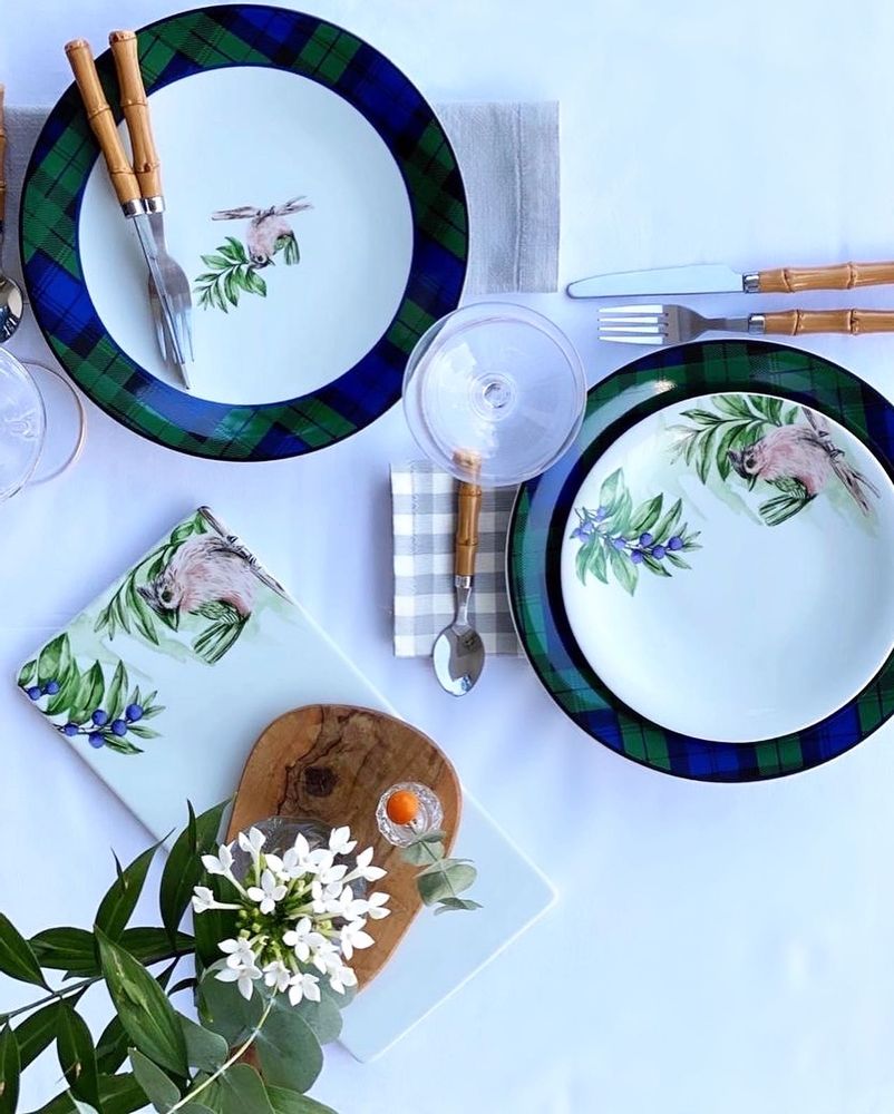Formal plates - Wintertale Collection Porcelain Dessert Plate - FERN&CO.