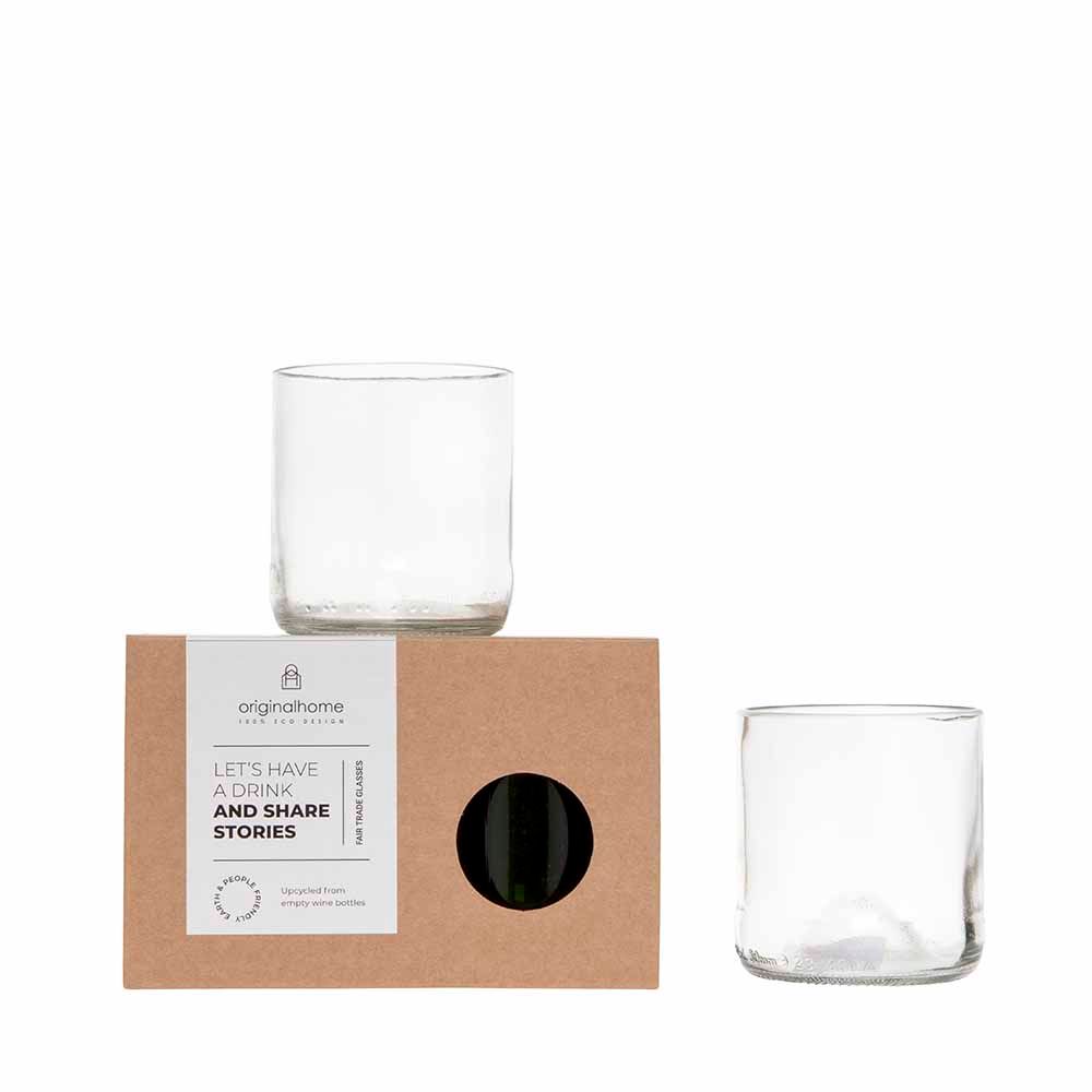 Gifts - Glasses of recycled wine bottles - set 2 - ORIGINALHOME ECO DESIGN