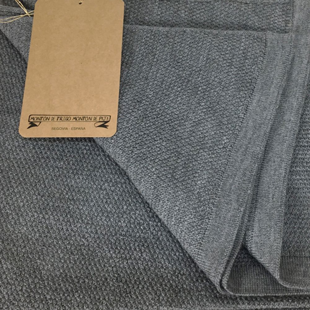 Foulards et écharpes - Echarpe 100% Laine Mérinos Gris - MONTÓN DE TRIGO MONTÓN DE PAJA