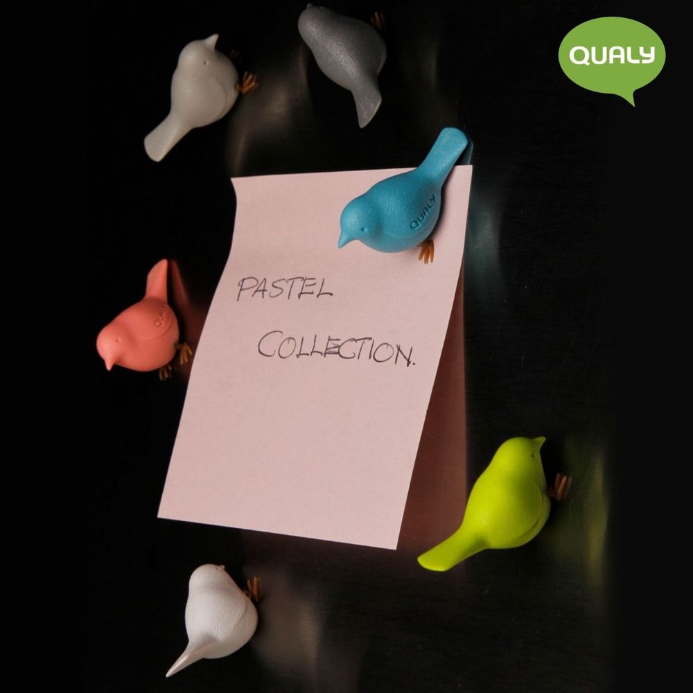 Stationery - Mini Sparrow and Snail Magnet : Stationery Collection Organizer Note paper Decorate Home - QUALY DESIGN OFFICIAL