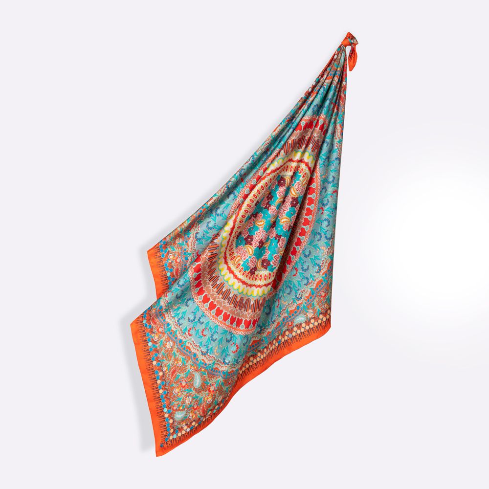 Hair accessories - SCARF SQUARE BOHEME 100% SILK - PETRUSSE PARIS