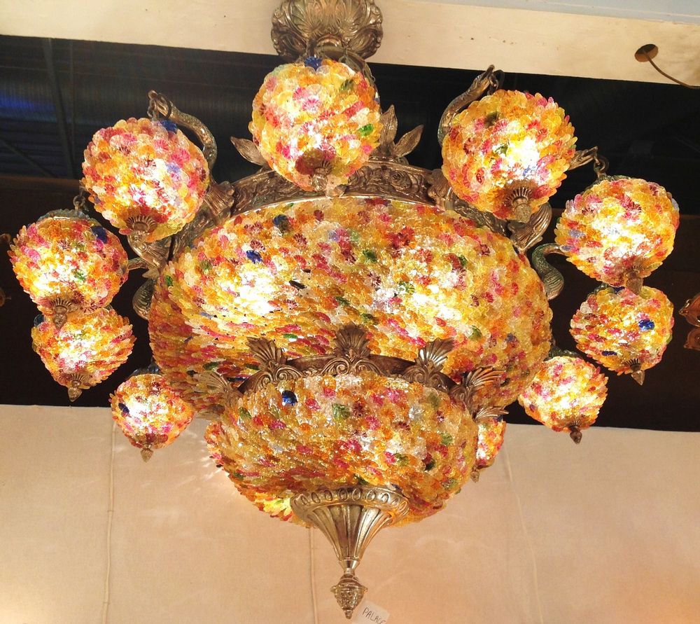 Art glass - "Montgolfière" chandelier - TIEF