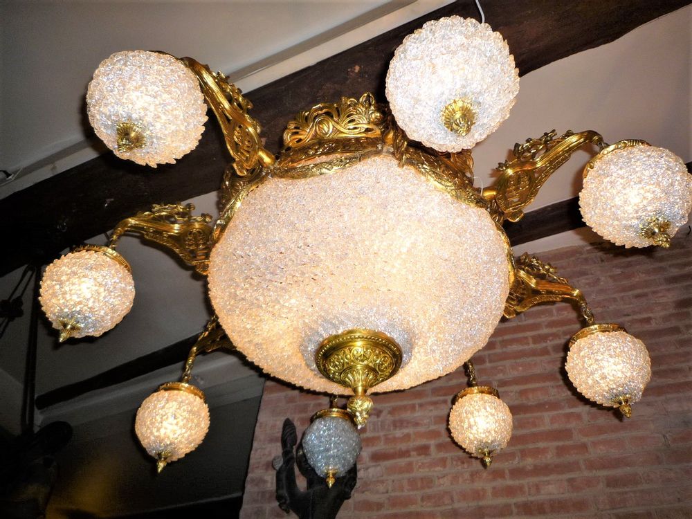 Art glass - "Montgolfière" chandelier - TIEF