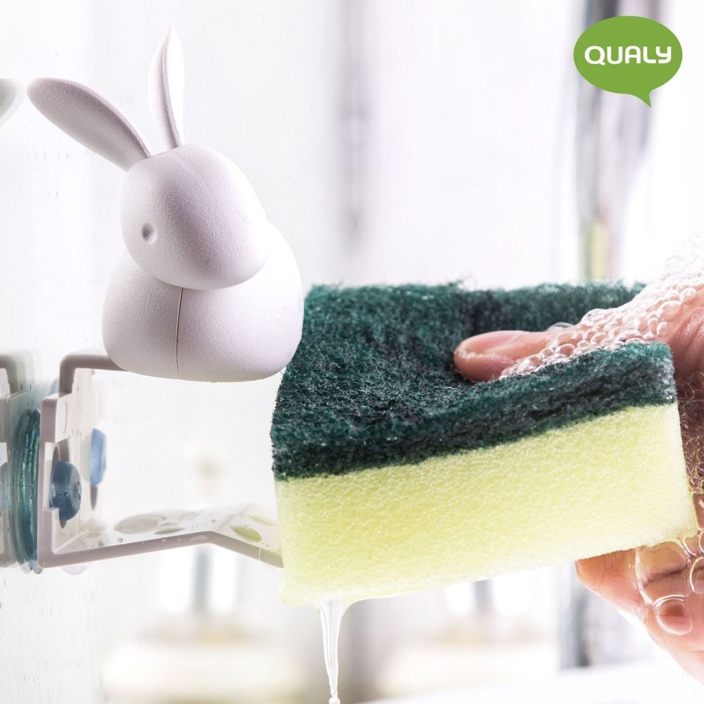 Autres décorations murales - Porte-éponge lapin : Everyday Houseware Kitchen Bath Eco Living Collection 100% recyclable. - QUALY DESIGN OFFICIAL