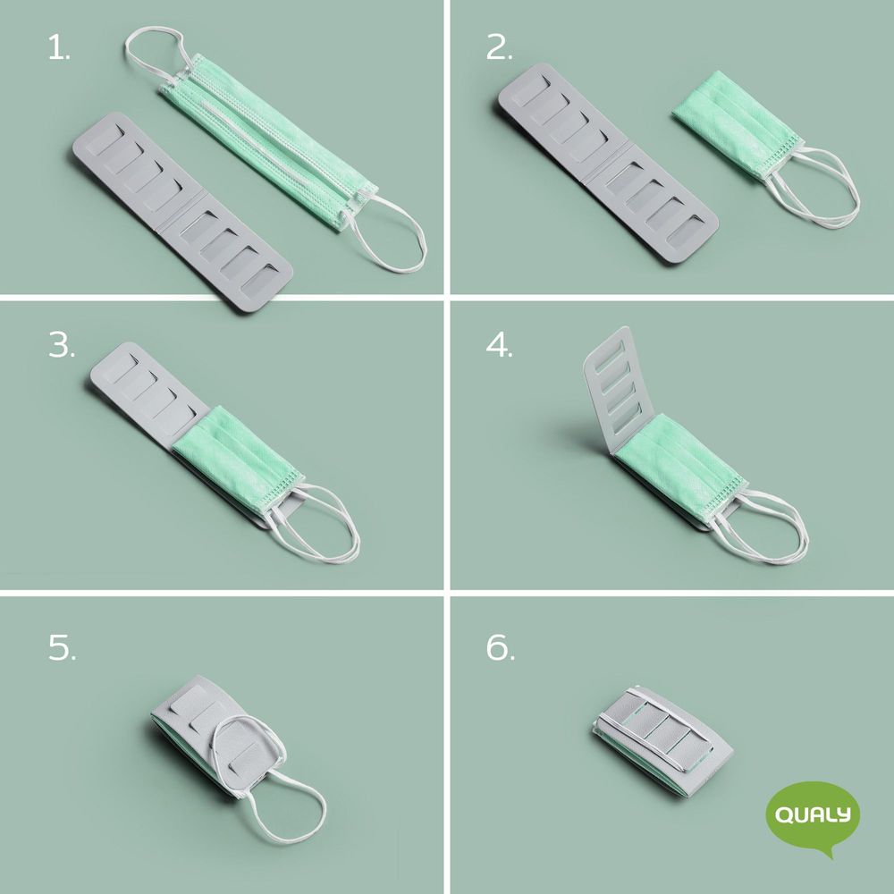 Accessoires de voyage - Porte-masque et économiseur d'oreilles : Anti-Covid Series Virus Corona - QUALY DESIGN OFFICIAL