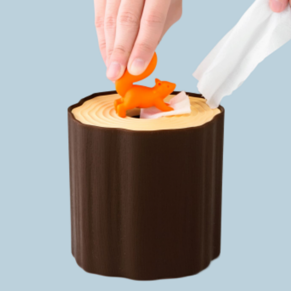 Kitchen utensils - Squirrel Tissue Log Tissue Holder: Everyday Houseware Eco living collection 100% recyclable. - QUALY DESIGN OFFICIAL