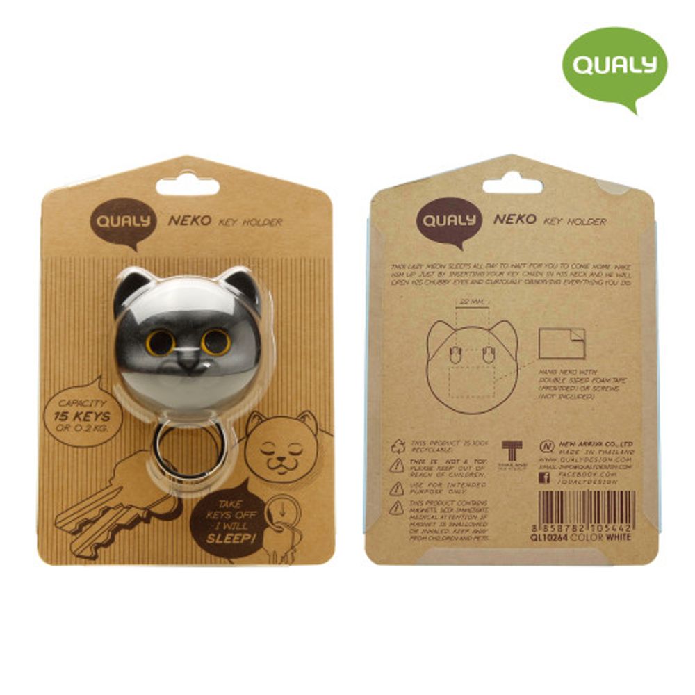 Stationery - Neko Keyring : Key Ring Collection Decorate Home Organizer - QUALY DESIGN OFFICIAL
