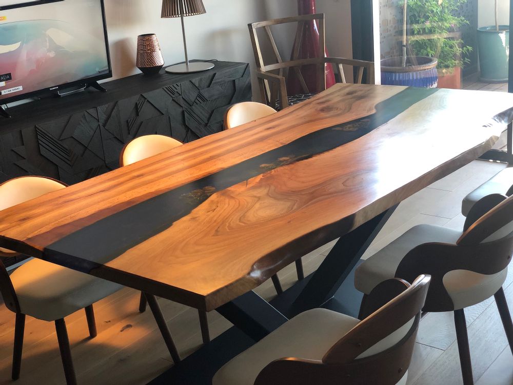 Dining Tables - Table - The inspiration of a blue from the Cévennes - JIMMY ARTWOOD
