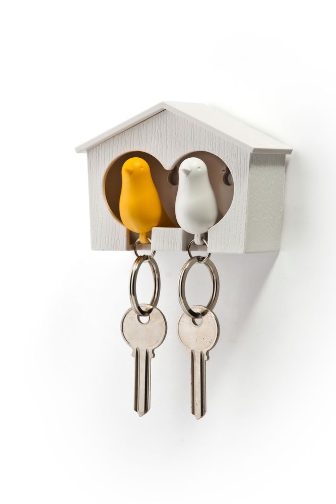 Organizer - Duo Sparrow Key Ring : Key Ring Collection Organizer Decorate Home - QUALY DESIGN OFFICIAL