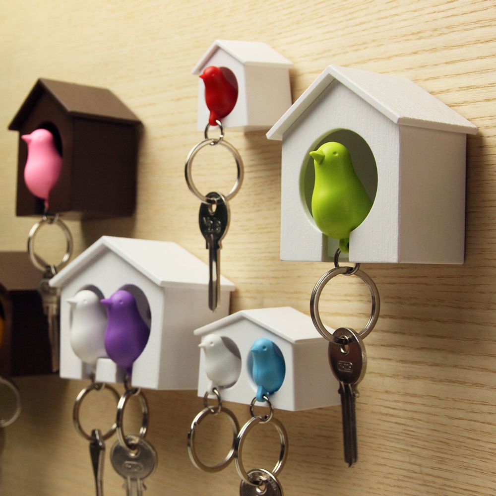 Organizer - Duo Sparrow Key Ring : Key Ring Collection Organizer Decorate Home - QUALY DESIGN OFFICIAL